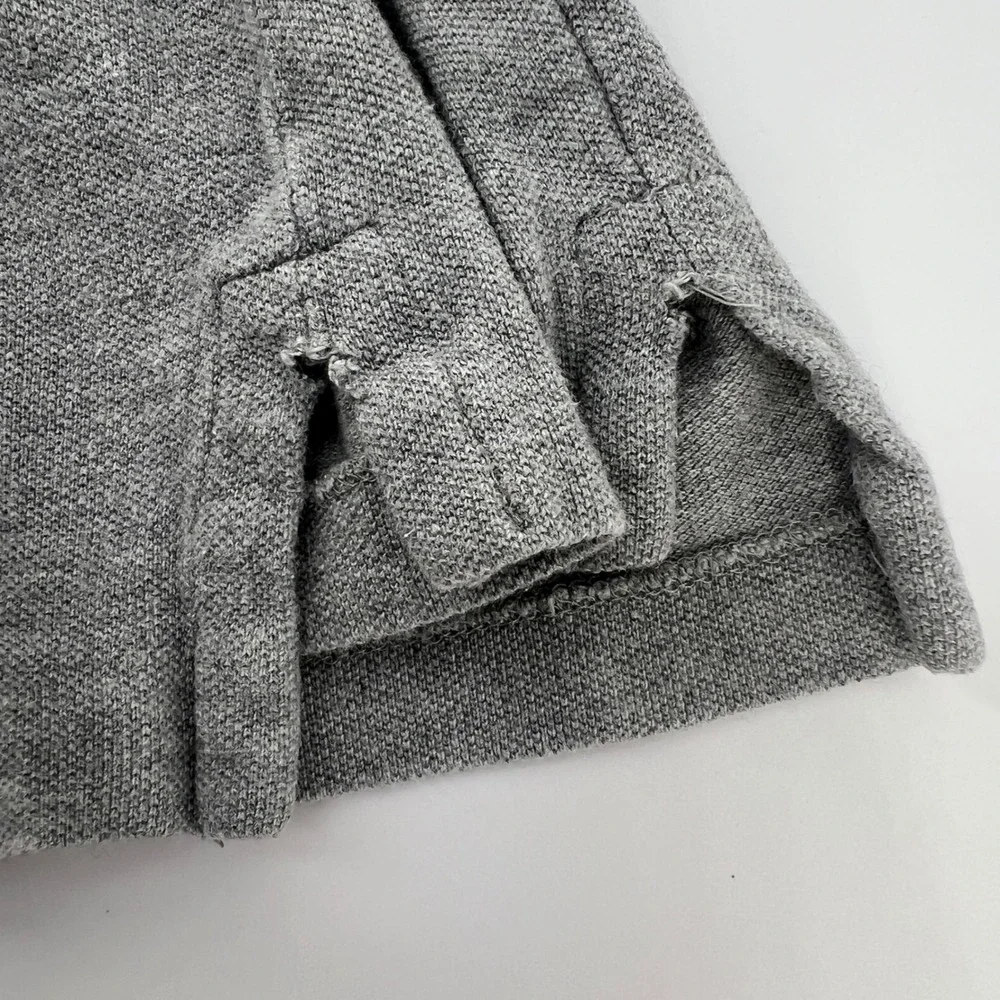 Polo Ralph Lauren Mens XXL Gray Long Sleeve Classic Fit Pique Polo Shirt‎ Logo